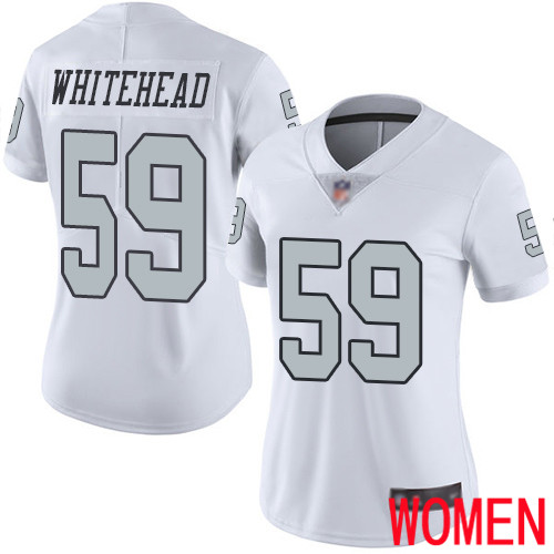 Oakland Raiders Limited White Women Tahir Whitehead Jersey NFL Football #59 Rush Vapor Jersey->women nfl jersey->Women Jersey